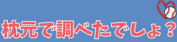 枕元で調べたでしょ？