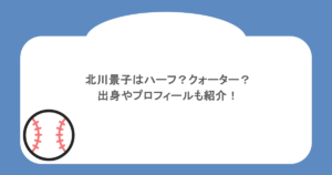 北川景子はハーフ？クォーター？出身やプロフィールも紹介！
