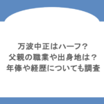 万波中正はハーフ?父親の職業や出身地は?年俸や経歴についても調査